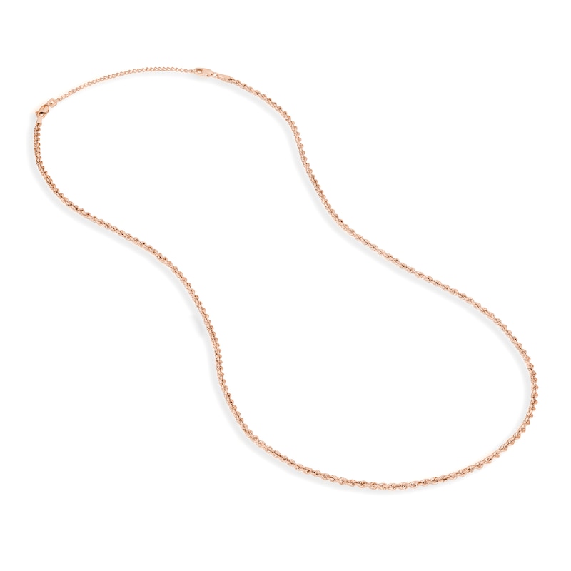 Main Image 2 of 1.8mm Curb Chain Extender in Solid 14K Rose Gold - 3&quot;