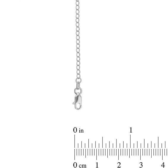 1.8mm Curb Chain Extender in Solid Sterling Silver - 3"