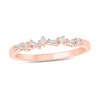 Thumbnail Image 1 of 1/10 CT. T.W. Baguette and Round Diamond Stackable Band in 10K Rose Gold