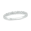 Thumbnail Image 1 of 1/6 CT. T.W. Diamond Vintage-Style Clover Stackable Band in Sterling Silver
