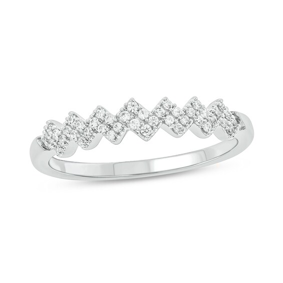 1/6 CT. T.w. Diamond Zig-Zag Stackable Band in 10K Gold