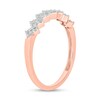 Thumbnail Image 1 of 1/6 CT. T.W. Diamond Zig-Zag Stackable Band in 10K Rose Gold