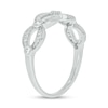 Thumbnail Image 1 of 1/4 CT. T.W. Diamond Open Link Station Stackable Band in 10K White Gold