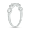 Thumbnail Image 2 of 1/4 CT. T.W. Diamond Vintage-Style Floral Art Deco Stackable Band in Sterling Silver