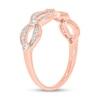 Thumbnail Image 2 of 1/4 CT. T.W. Diamond Open Link Station Stackable Band in 10K Rose Gold
