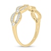Thumbnail Image 2 of 1/4 CT. T.W. Diamond Open Link Station Stackable Band in 10K Gold