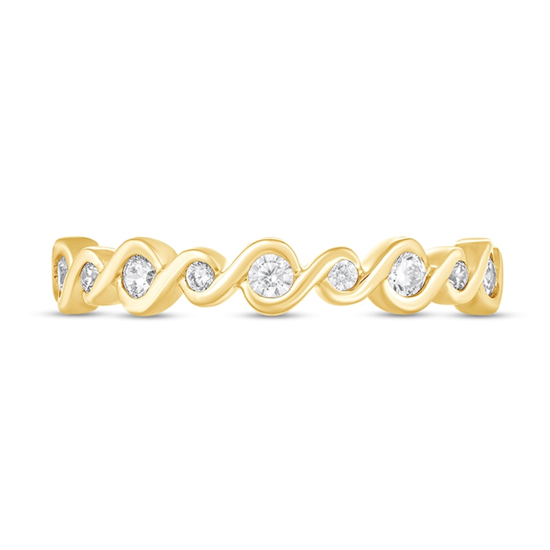 Main Image 3 of 1/4 CT. T.W. Diamond Cascading Bubbles Ring in 10K Gold