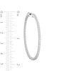 Thumbnail Image 3 of 2 CT. T.W. Diamond Inside-Out Hoop Earrings in 10K White Gold