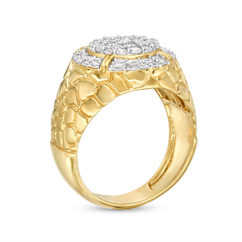 Main Image 3 of 1 CT. T.W. Multi-Diamond Nugget Ring in 10K Gold