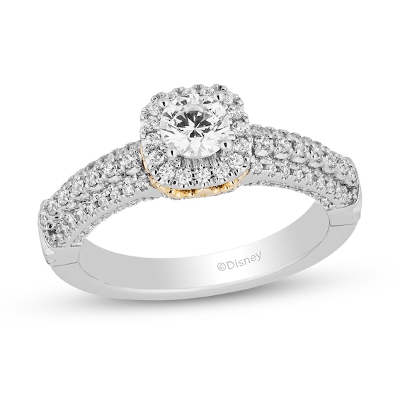 Collector's Edition Enchanted Disney 7/8 CT. T.w. Diamond Frame Engagement Ring in 14K Two-Tone Gold