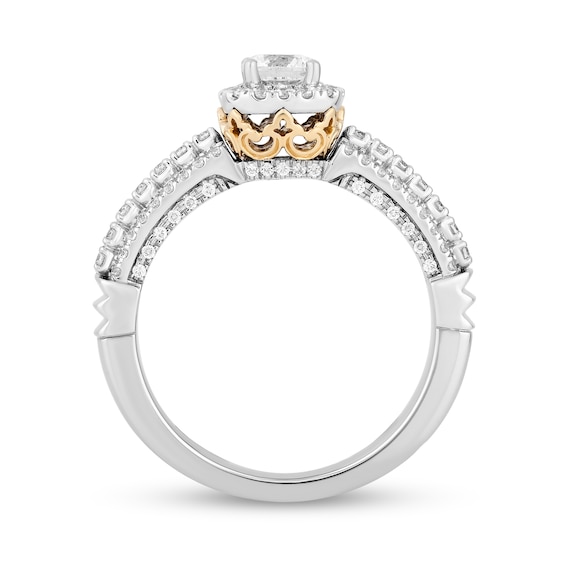 Collector's Edition Enchanted Disney 7/8 CT. T.w. Diamond Frame Engagement Ring in 14K Two-Tone Gold