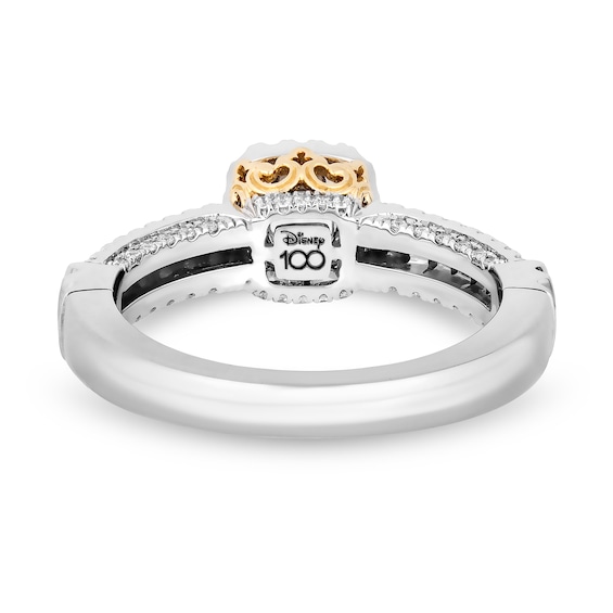 Collector's Edition Enchanted Disney 7/8 CT. T.w. Diamond Frame Engagement Ring in 14K Two-Tone Gold