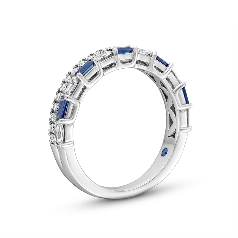 Vera Wang Love Collection 3/8 CT. T.W. Diamond and Blue Sapphire ...