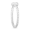 Thumbnail Image 2 of 1/10 CT. T.W. Multi-Diamond Single Orbit Rope Shank Ring in 10K White Gold