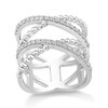 Thumbnail Image 1 of 1/2 CT. T.W. Diamond Stacked Orbit Ring in 10K White Gold