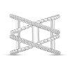 Thumbnail Image 4 of 1/2 CT. T.W. Diamond Stacked Orbit Ring in 10K White Gold