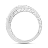 Thumbnail Image 3 of 3/8 CT. T.W. Diamond Layered Rope Shank Ring in 10K White Gold