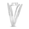 Thumbnail Image 2 of 1/2 CT. T.W. Multi-Diamond Spiral Open Shank Ring in 10K White Gold