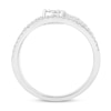 Thumbnail Image 3 of 1/2 CT. T.W. Multi-Diamond Spiral Open Shank Ring in 10K White Gold