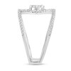 Thumbnail Image 2 of 1/2 CT. T.W. Multi-Diamond Linear Open Shank Ring in 10K White Gold