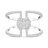 Thumbnail Image 4 of 1/2 CT. T.W. Multi-Diamond Linear Open Shank Ring in 10K White Gold