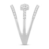 Thumbnail Image 2 of 1/2 CT. T.W. Diamond Center Arrows Open Shank Ring in 10K White Gold