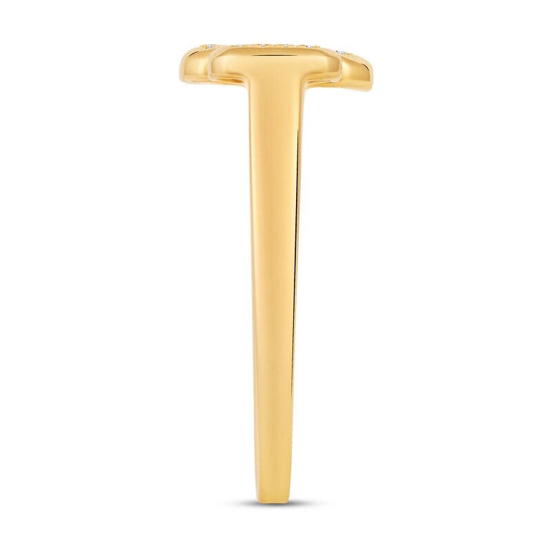 Main Image 2 of 1/6 CT. T.W. Octagon Multi-Diamond Open Shank Ring in 10K Gold