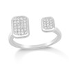 Thumbnail Image 1 of 1/6 CT. T.W. Octagon Multi-Diamond Open Shank Ring in 10K White Gold