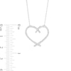 Thumbnail Image 2 of 1/4 CT. T.W. Diamond Ribbon Heart Pendant in Sterling Silver