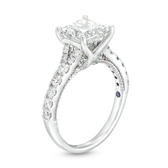 Vera Wang Love Collection 2-1/2 CT. T.w. Princess-Cut Certified Lab-Grown Diamond Engagement Ring in 14K White Gold (F/Vs2)
