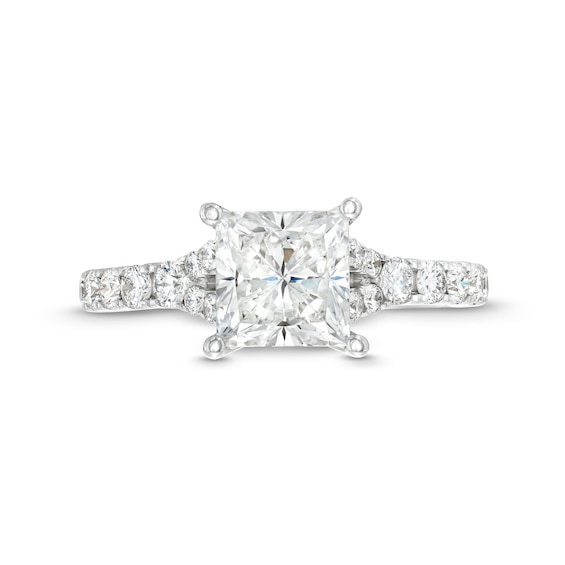 Vera Wang Love Collection 2-1/2 CT. T.w. Princess-Cut Certified Lab-Grown Diamond Engagement Ring in 14K White Gold (F/Vs2)