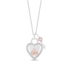 Thumbnail Image 0 of Collector's Edition Enchanted Disney 100th Anniversary Diamond Heart Lock Pendant in Sterling Silver and 10K Rose Gold