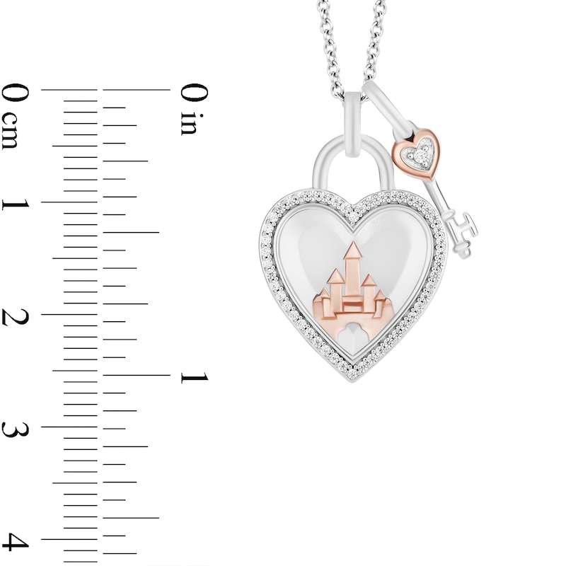 Zales Enchanted Disney 100th Anniversary Heart Lock Pendant