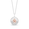 Thumbnail Image 2 of Enchanted Disney Diamond and White Topaz Castle Pendant in Sterling Silver