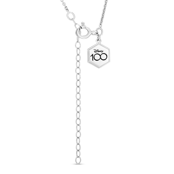 Enchanted Disney Diamond and White Topaz Castle Pendant in Sterling Silver