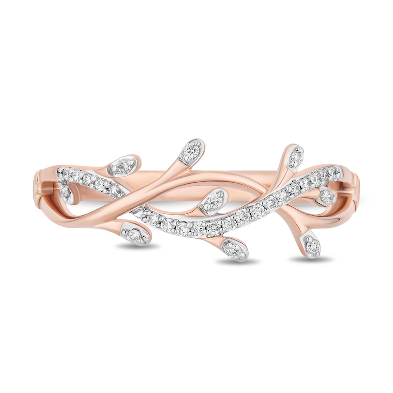 Main Image 4 of Collector's Edition Enchanted Disney The Little Mermaid 1/10 CT. T.W. Diamond Coral Reef Ring in 10K Two-Tone Gold