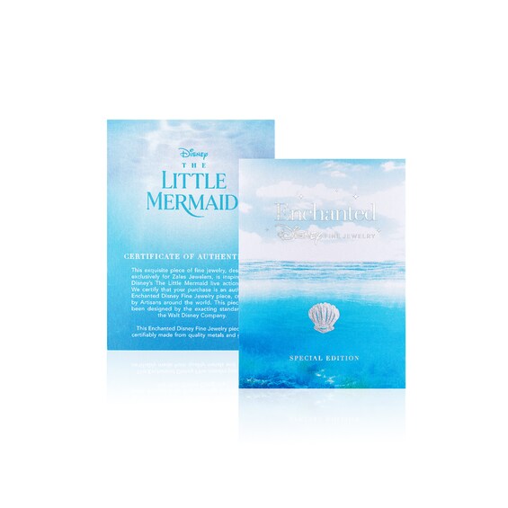 Collector's Edition Enchanted Disney The Little Mermaid 1/10 CT. T.w. Diamond Coral Reef Drop Earrings in 10K Rose Gold