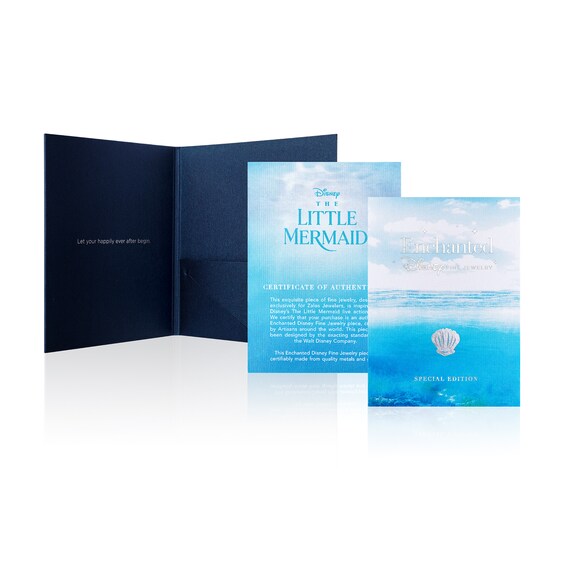 Collector's Edition Enchanted Disney The Little Mermaid 1/10 CT. T.w. Diamond Coral Reef Drop Earrings in 10K Rose Gold