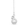 Thumbnail Image 1 of Enchanted Disney Mulan 1/10 CT. T.W. Diamond Butterflies Necklace in Sterling Silver and 10K Rose Gold