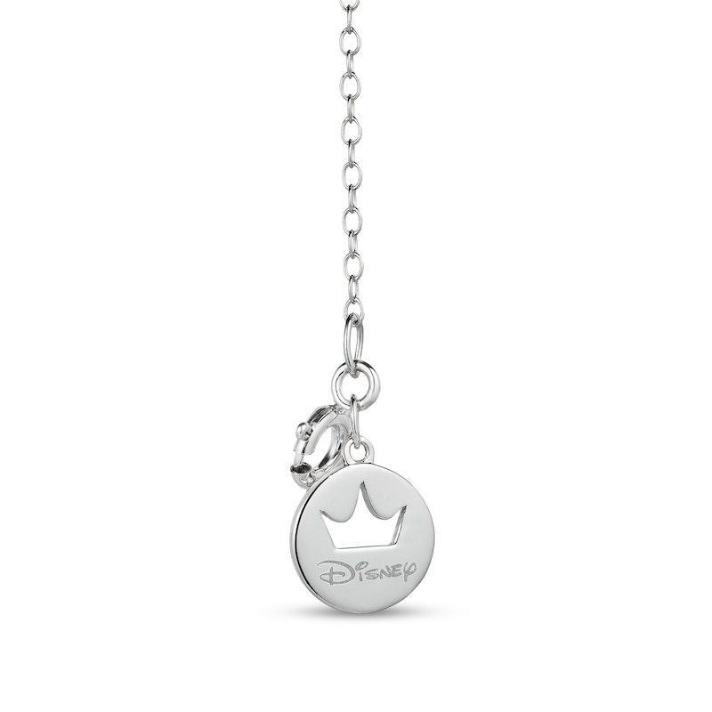 Enchanted Disney Mulan 1/10 CT. T.W. Diamond Butterflies Necklace in Sterling Silver and 10K Rose Gold