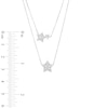 Thumbnail Image 3 of Marilyn Monroe™ Collection 3/8 CT. T.W. Diamond Stars Double Strand Necklace in Sterling Silver