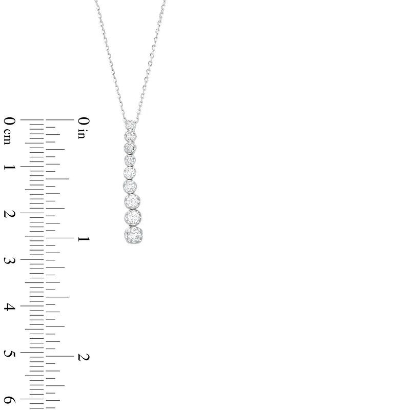 Main Image 3 of Marilyn Monroe™ Collection 3/8 CT. T.W. Journey Diamond Pendant in 10K White Gold