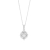 Thumbnail Image 1 of Marilyn Monroe™ Collection 1/4 CT. T.W. Emerald Multi-Diamond Starburst Frame Pendant in 10K White Gold