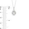 Thumbnail Image 3 of Marilyn Monroe™ Collection 1/4 CT. T.W. Emerald Multi-Diamond Starburst Frame Pendant in 10K White Gold