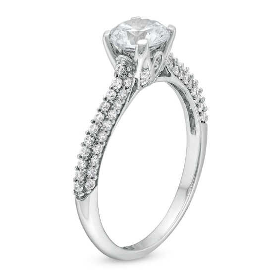 1-3/8 CT. T.w. Diamond Engagement Ring in 14K White Gold