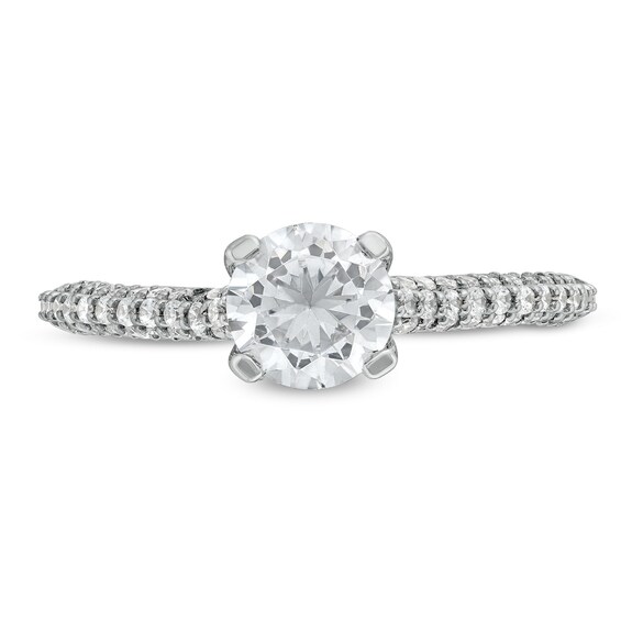 1-3/8 CT. T.w. Diamond Engagement Ring in 14K White Gold