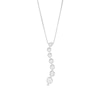 Thumbnail Image 1 of Marilyn Monroe™ Collection 1/4 CT. T.W. Journey Diamond Wave Pendant in 10K White Gold