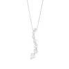 Thumbnail Image 1 of Marilyn Monroe™ Collection 3/4 CT. T.W. Journey Diamond Wave Pendant in 10K White Gold