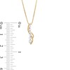 Thumbnail Image 3 of Marilyn Monroe™ Collection 1/4 CT. T.W. Journey Diamond Flame Pendant in 10K Gold