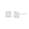 Thumbnail Image 1 of 1/2 CT. T.W. Princess Multi-Diamond Stud Earrings in 10K White Gold